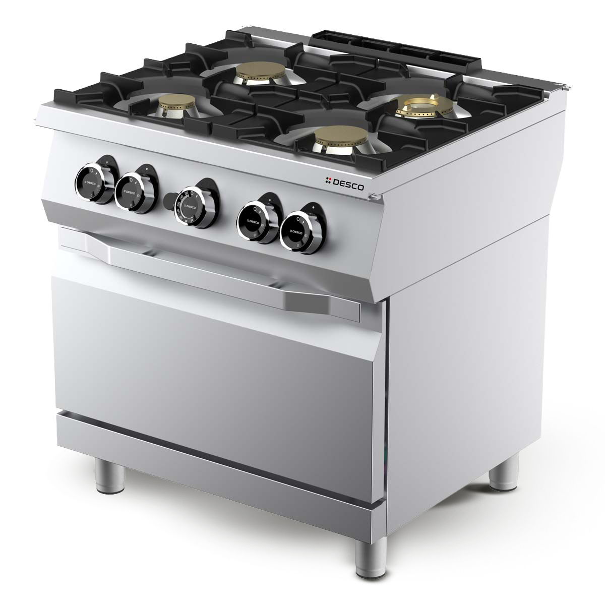 GAS KITCHEN RANGE 4 BURNERS + GAS OVEN 2/1