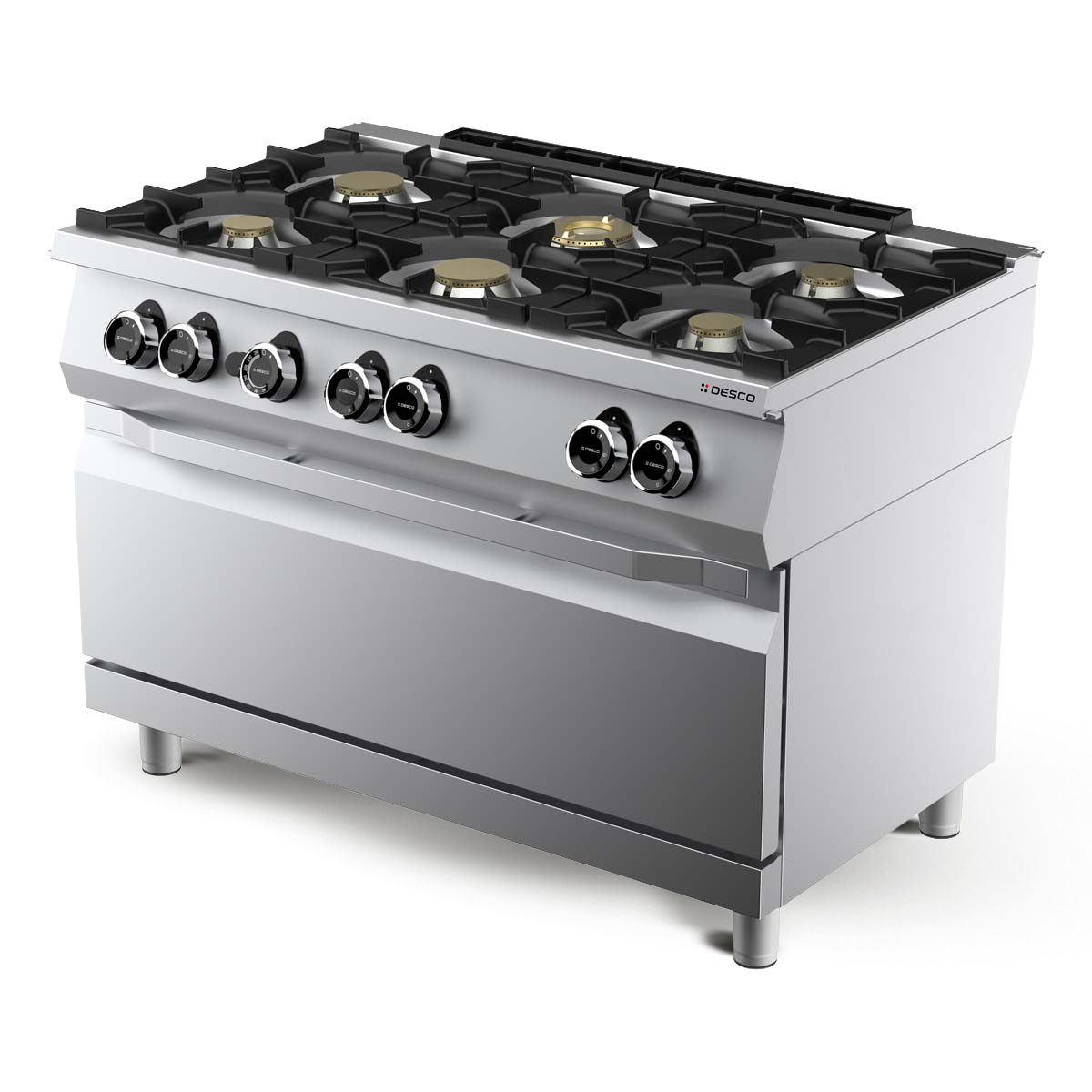 GAS KITCHEN RANGE 6 BURNERS + GAS OVEN MAXI