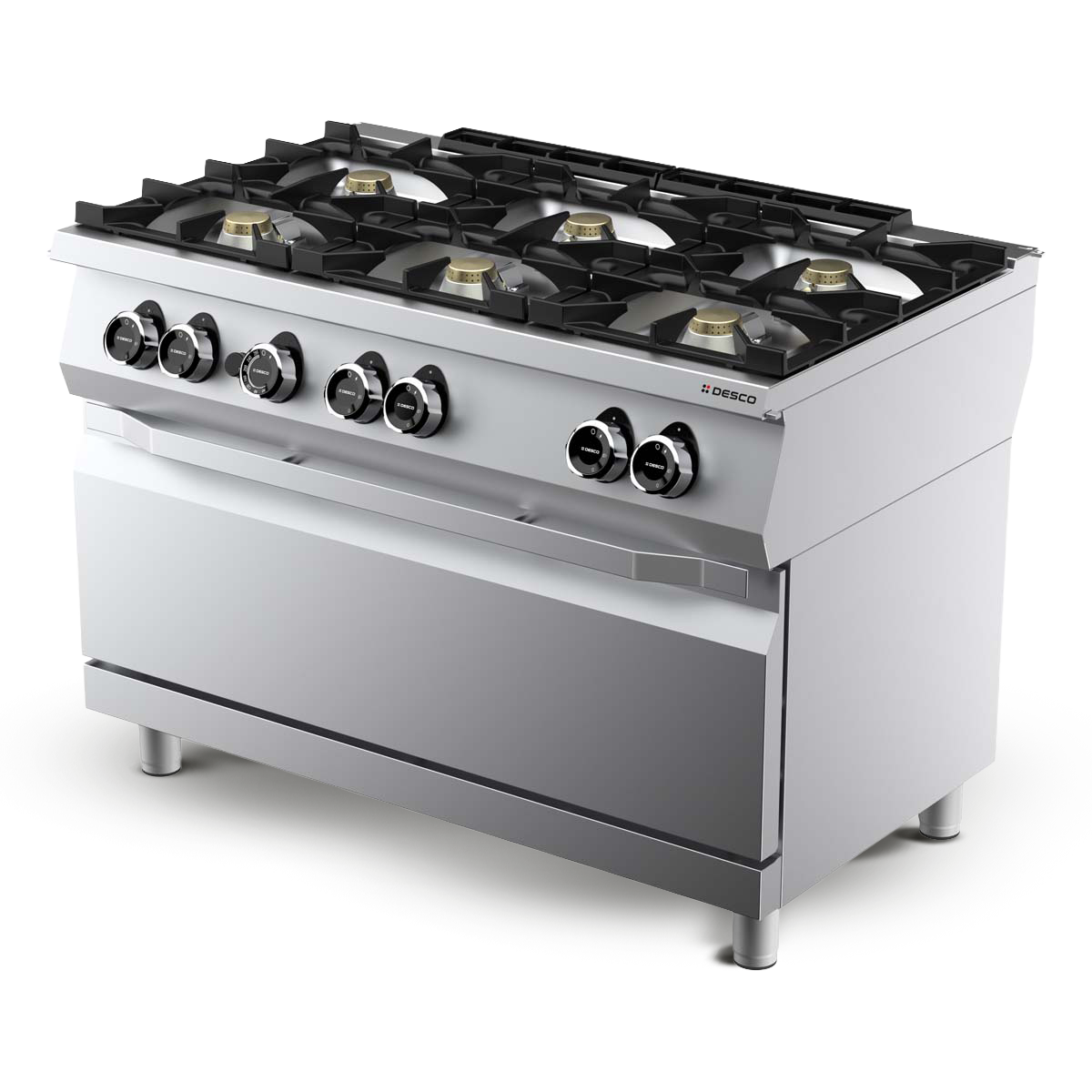 GAS KITCHEN RANGE 6 BURNERS + GAS OVEN MAXI