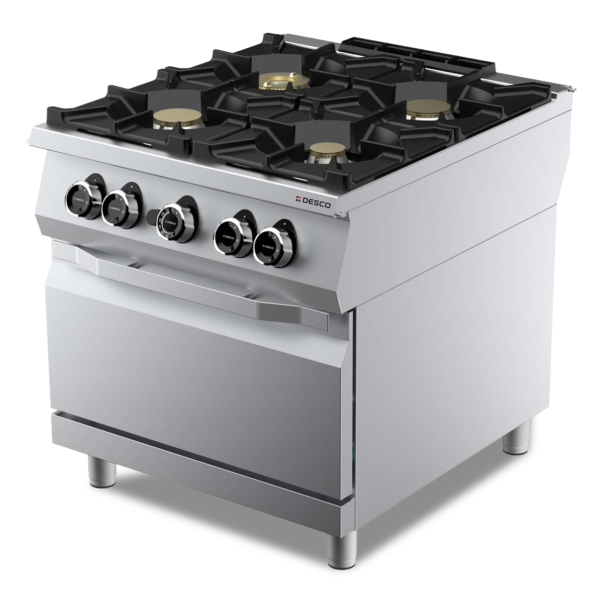 GAS KITCHEN RANGE 4 BURNERS + GAS OVEN 2/1