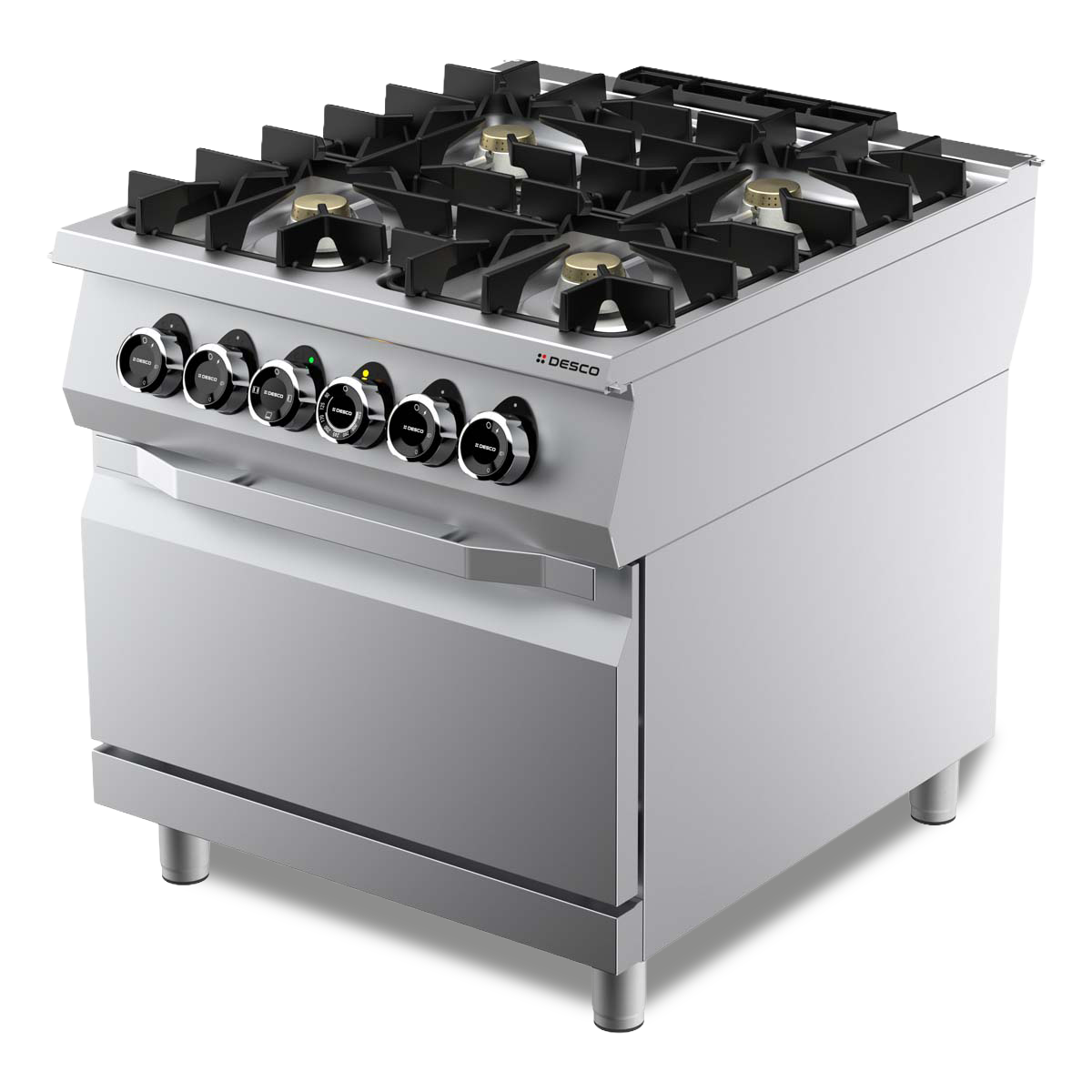 GAS KITCHEN RANGE 4 BURNERS + ELT OVEN 2/1