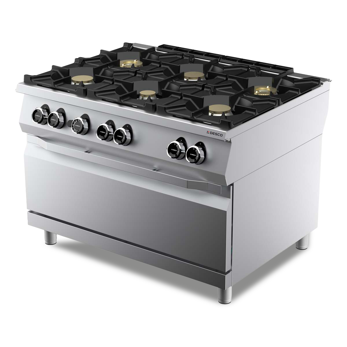 GAS KITCHEN RANGE 6 BURNERS + GAS OVEN MAXI XL