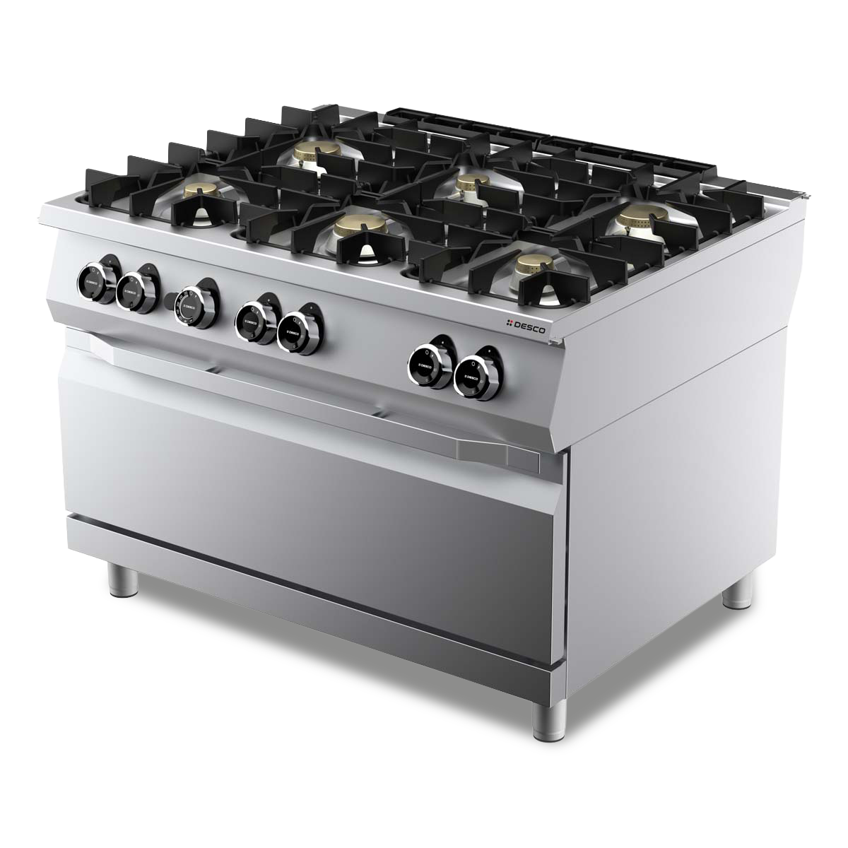 GAS KITCHEN RANGE 6 BURNERS + GAS OVEN MAXI