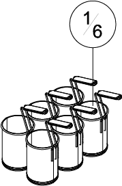 KIT CESTELLI 900 6 x KCP0080