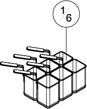 KIT CESTELLI 900 6 x KCP0090