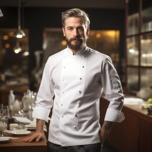 Chef professionista nella cucina Desco V7, affidabile ed efficiente per ogni sfida quotidiana.
