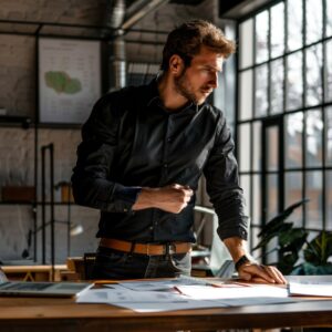 Designer di cucine che progetta spazi modulari, funzionali e di design con la linea Desco V7.