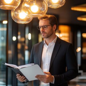 Facility manager che gestisce impianti e attrezzature Desco V7 ottimizzando spazi, consumi e forniture.