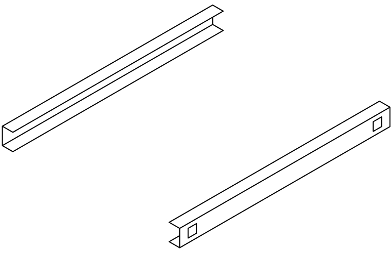 SET OF FULTERER COUPLE OF STAINLESS STEEL SLIDES