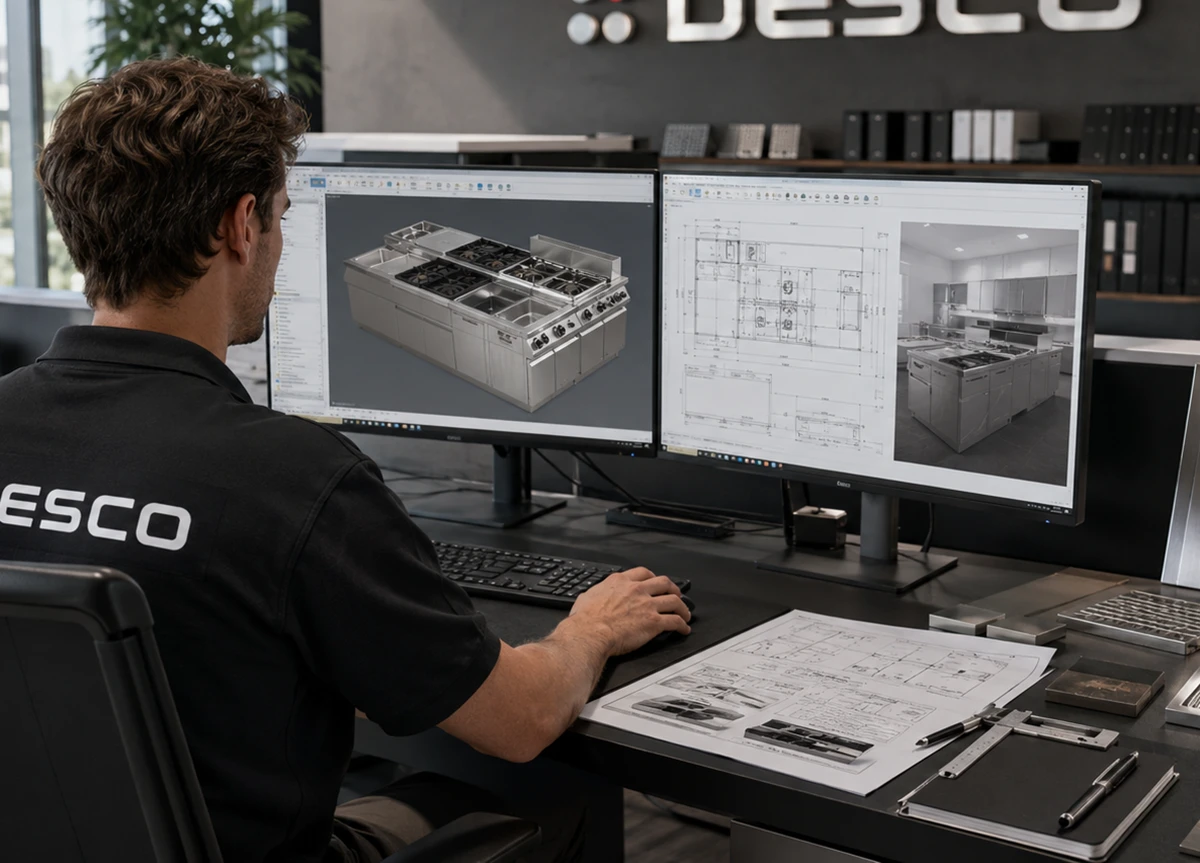 Configurazione tecnica nella progettazione di una cucina professionale Desco