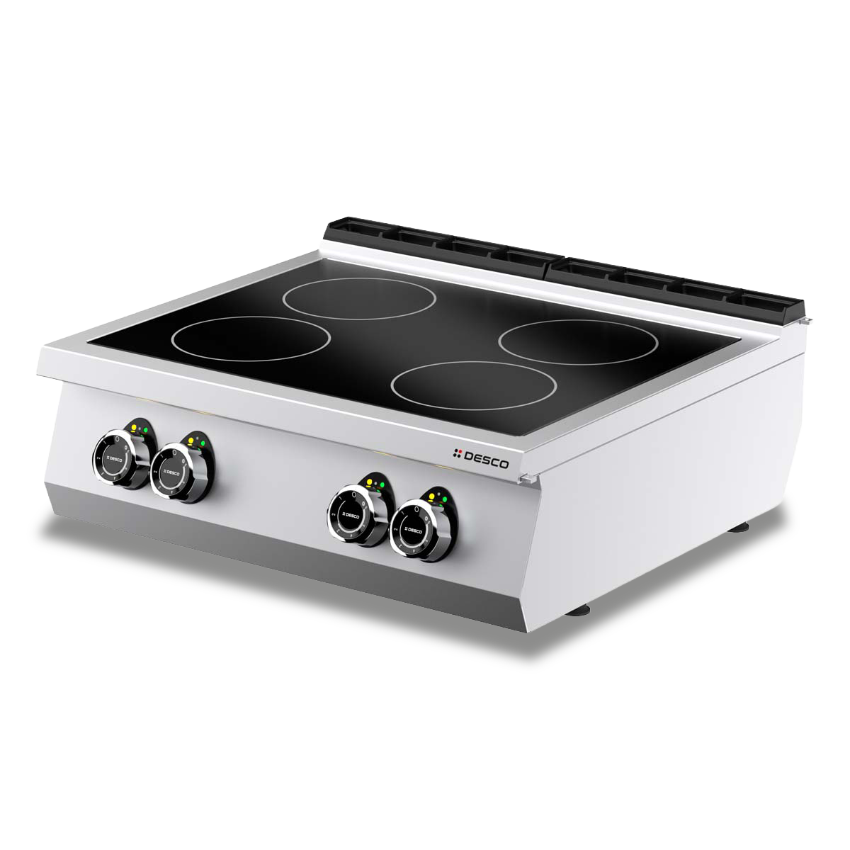 Commercial ceramic glass cooktop with pan detection